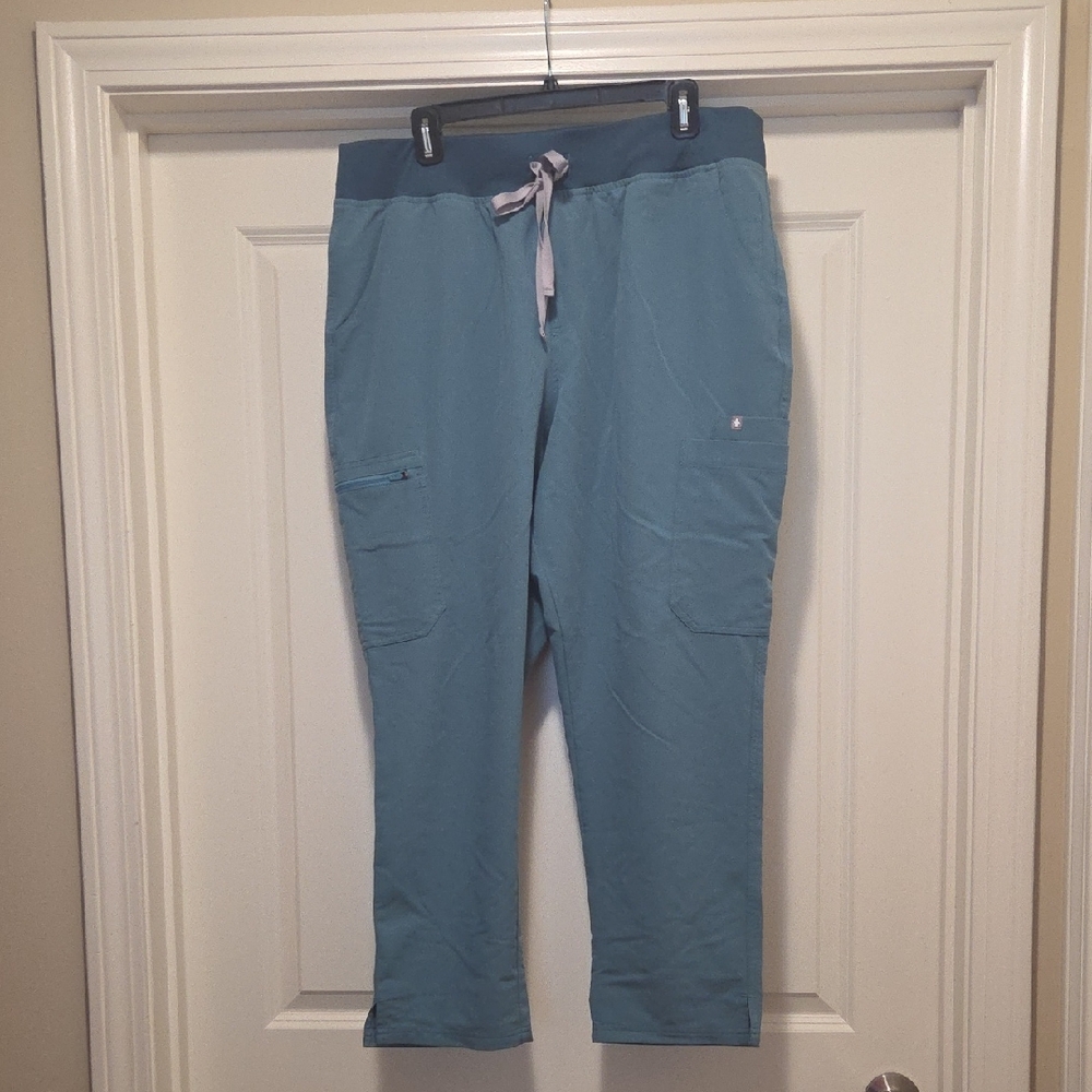 FIGS High Waisted Yola Pants In Hydrogreen XXL Petite